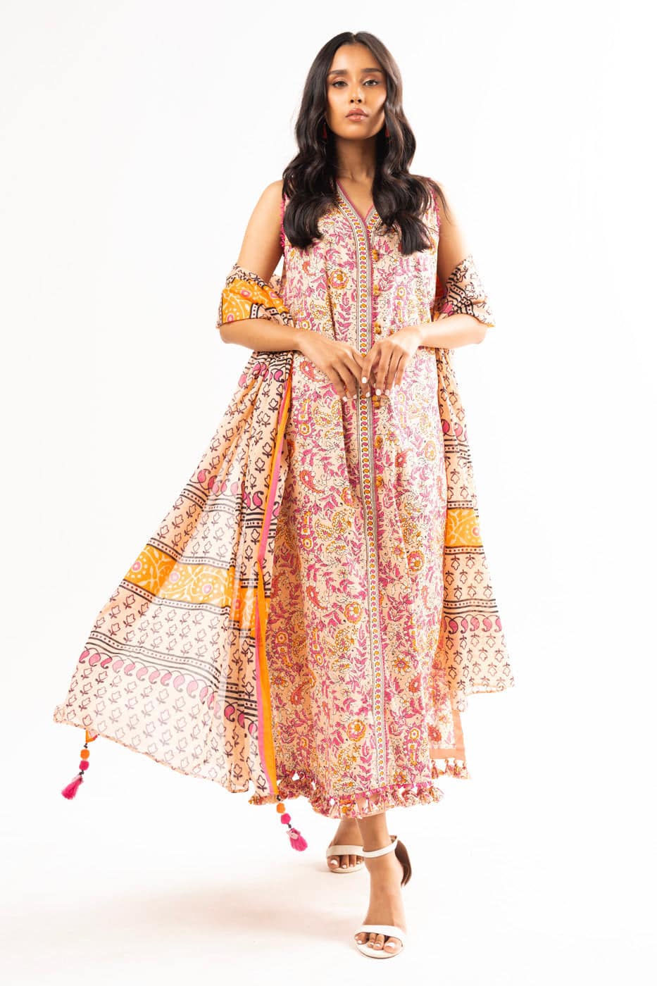 Alkaram Spring Summer 2024 | Lawn | SS-19.1-24-Peach (GZ-117) (Copy)