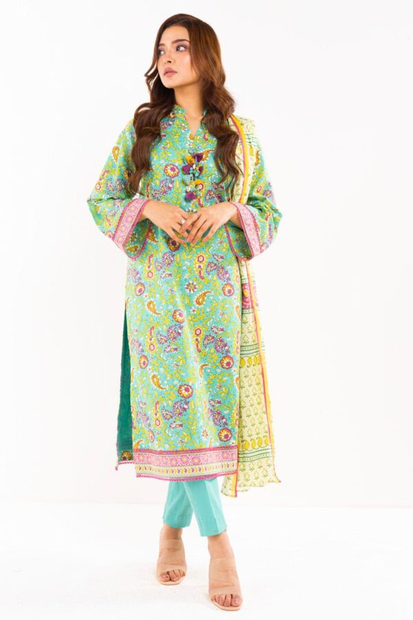 Alkaram Spring Summer 2024 | Lawn | SS-19.1-24-Turquoise (GZ-187)