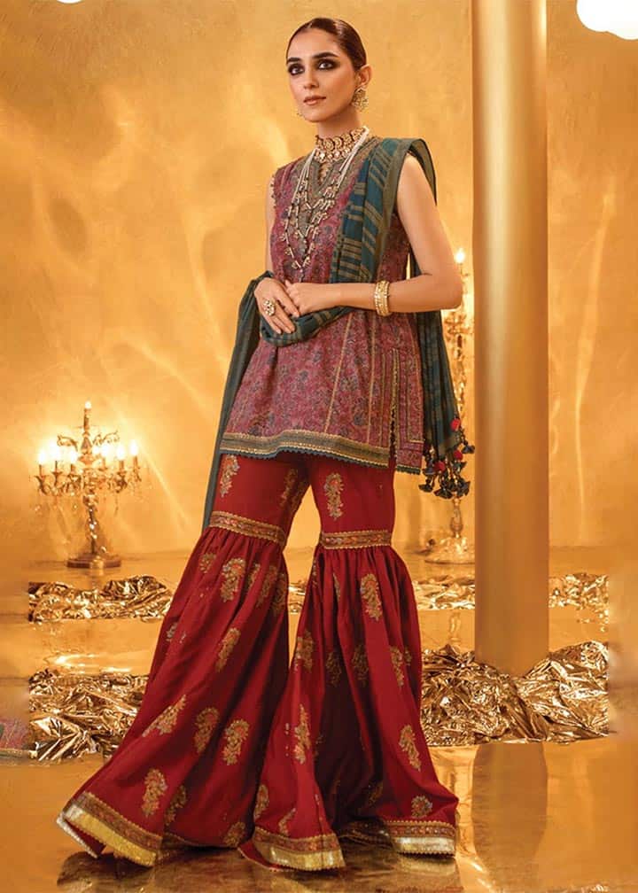 Alkaram Festive Winter 2022 Vol-3 | FC-W-18G-22-3-Dark Red (GZ-23)