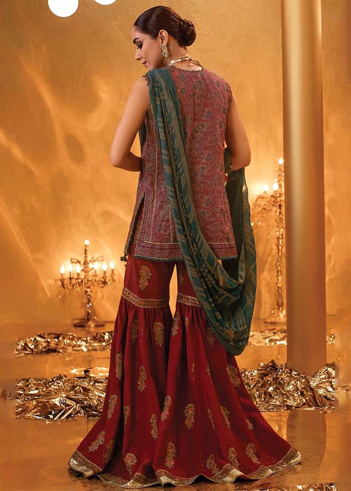 Alkaram Festive Winter 2022 Vol-3 | FC-W-18G-22-3-Dark Red (GZ-23) - Image 2