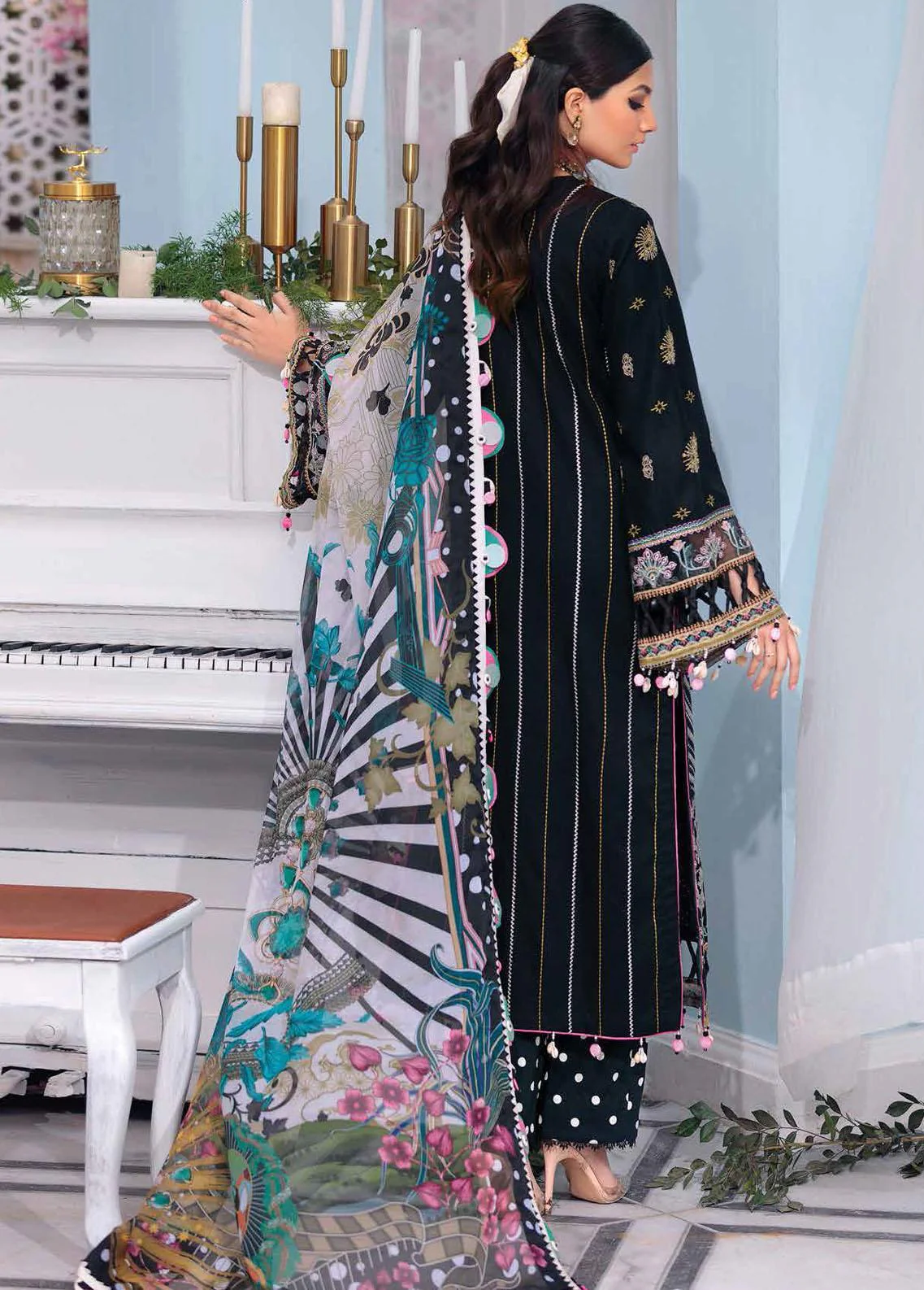 Afsana By Anaya Embroidered Lawn Suits AKC22A AL22-17 Haniya- (GZ-330) - Image 2