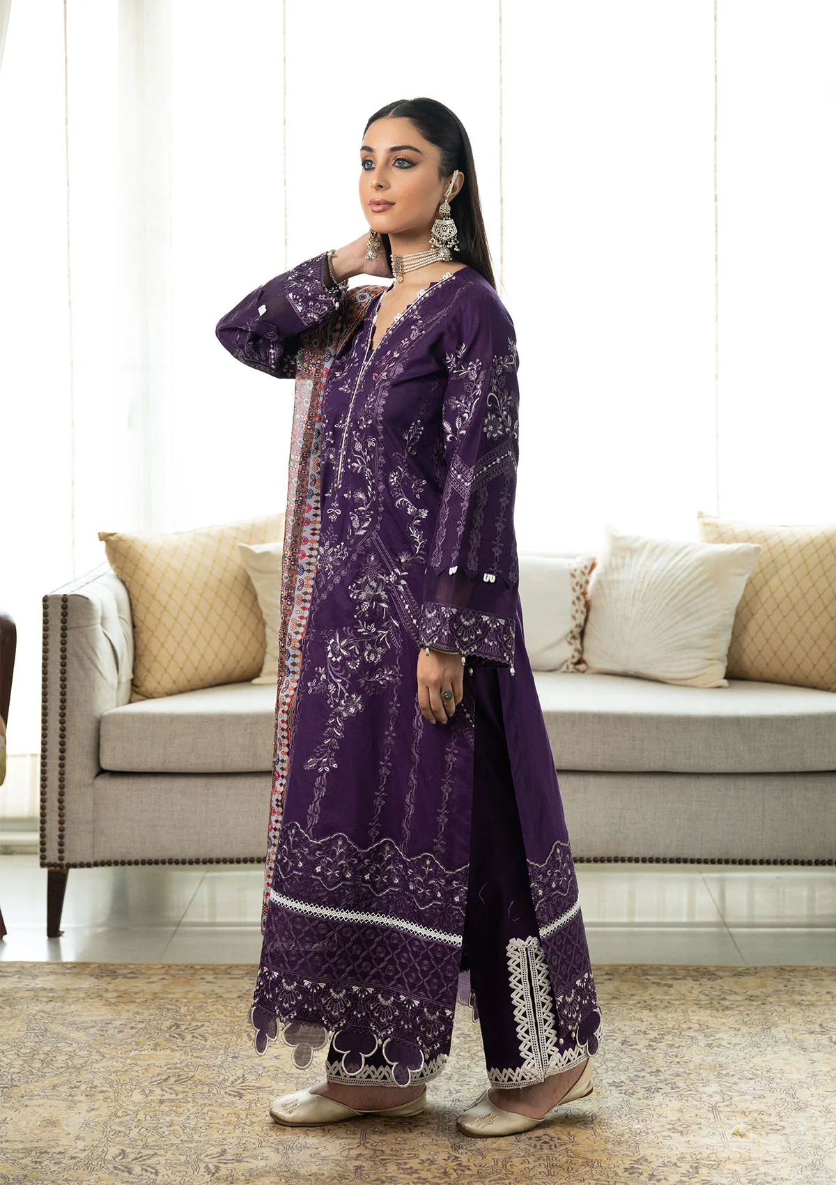 Aik Atelier Samah Lawn | LOOK 03 - Image 2