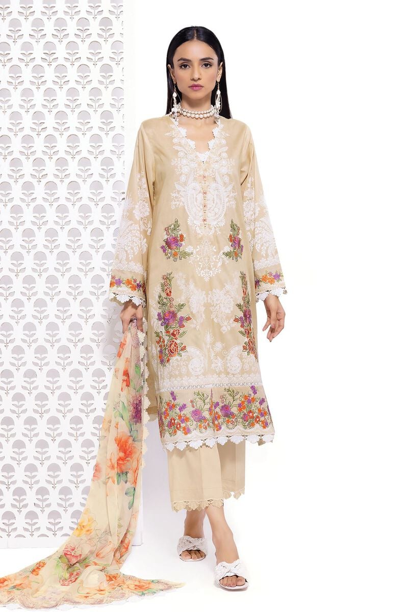 Khaadi Fall Collection | ca240801_beige