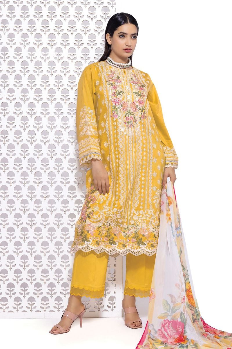Khaadi Fall Collection | ca240802_yellow