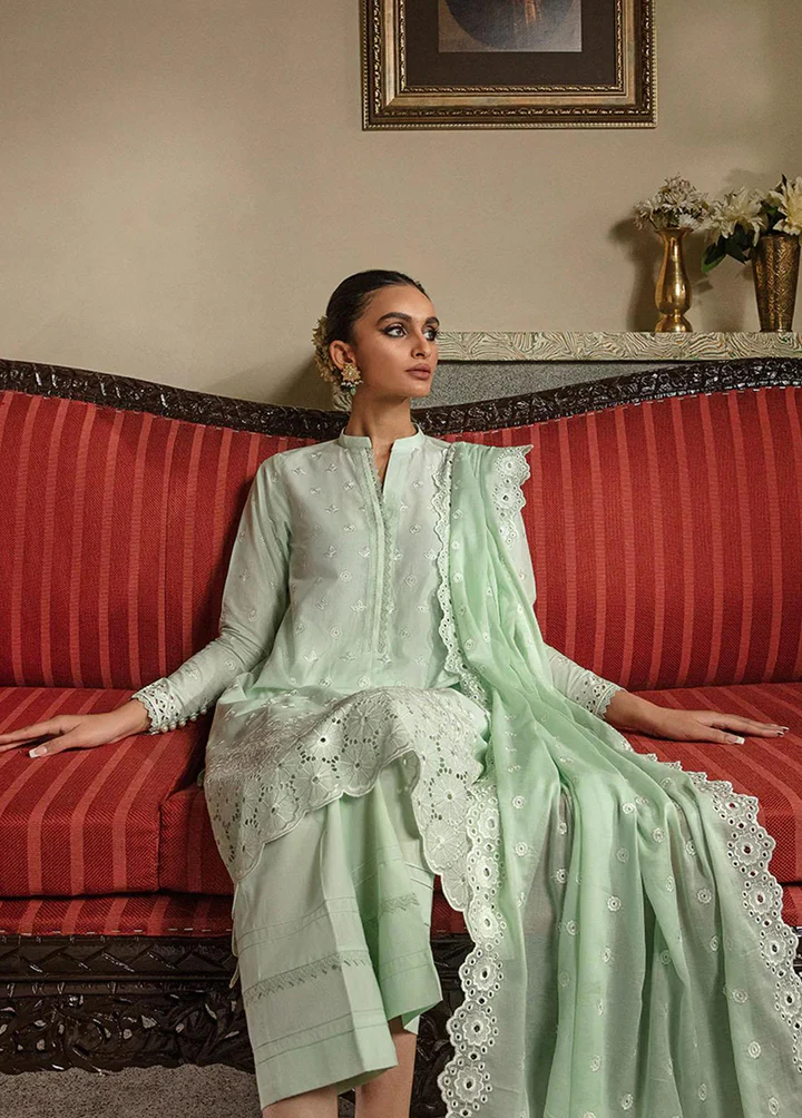 Cross Stitch Festive Chikankari Lawn Collection – MINT VOYAGE (GZ-484) (Copy) - Image 3