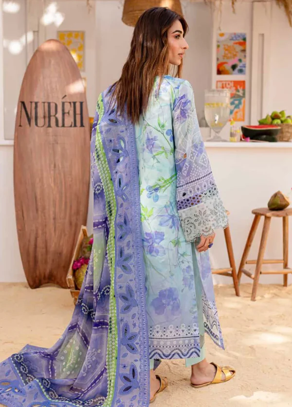 Alternative view of Gardenia By Nureh Embroidered Lawn | NS-130