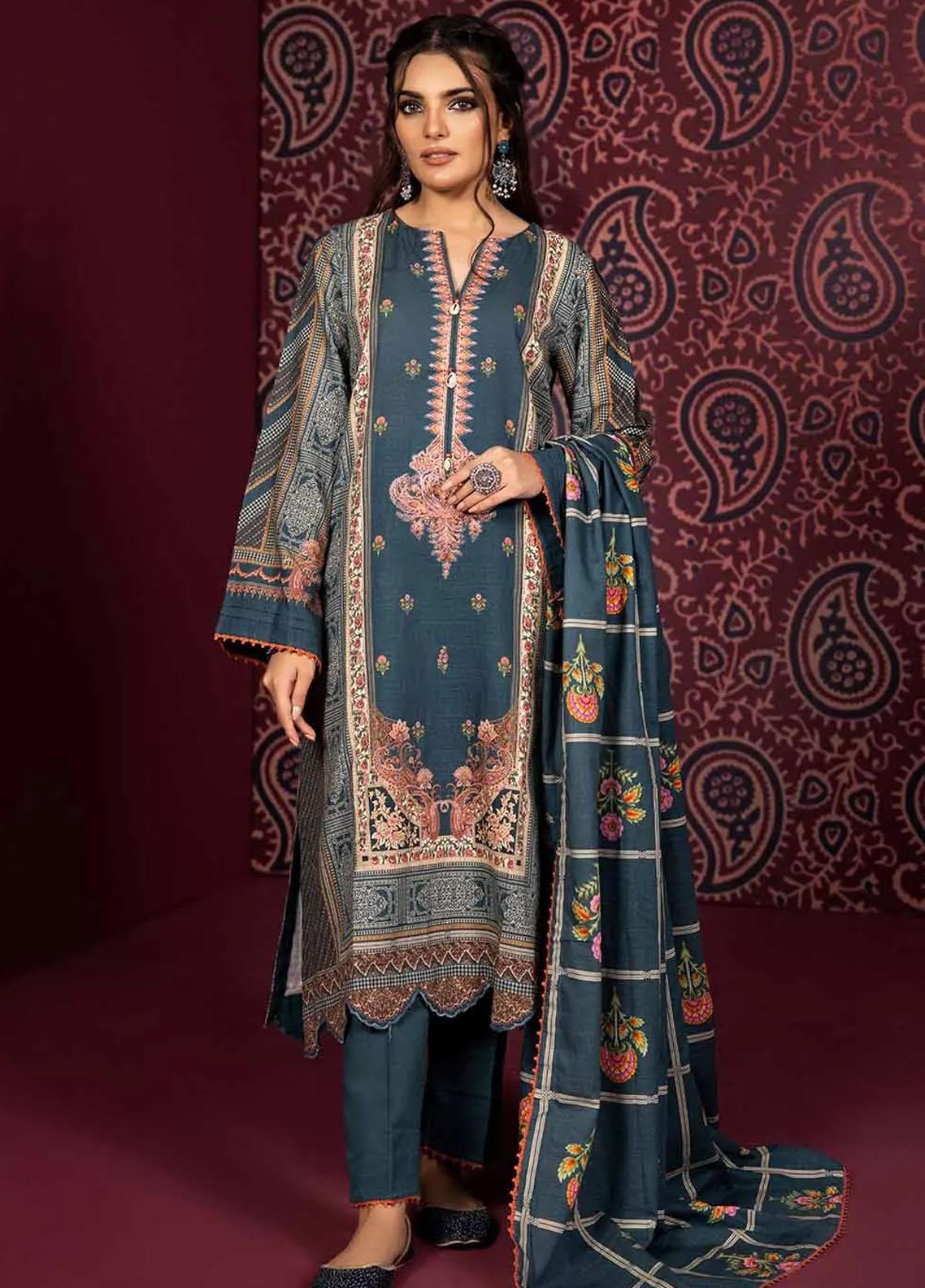 Gul Ahmed Embroidered Khaddar Piece K-32039 - Winter (GZ-461)