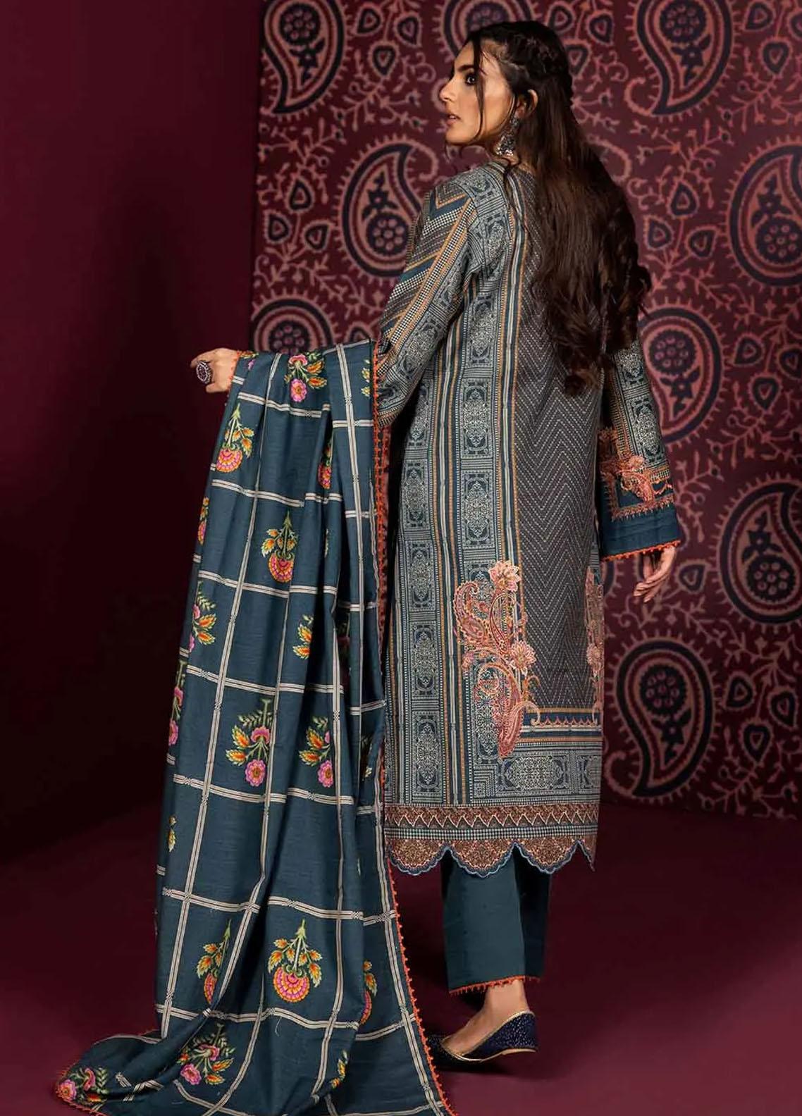 Gul Ahmed Embroidered Khaddar Piece K-32039 - Winter (GZ-461) - Image 4