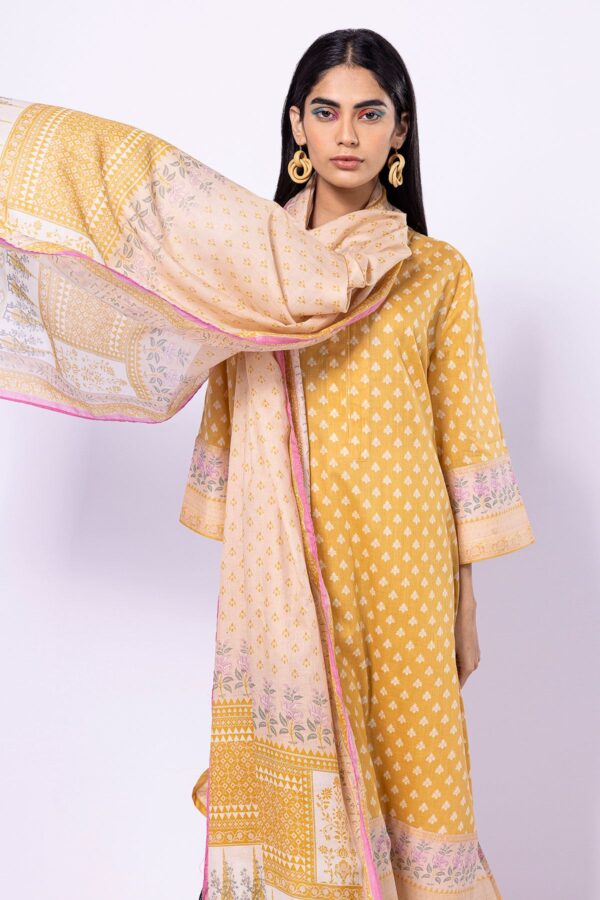 Alternative view of Khaadi Spring Summer Lawn   | lla23115_mustard (GZ-285)  -