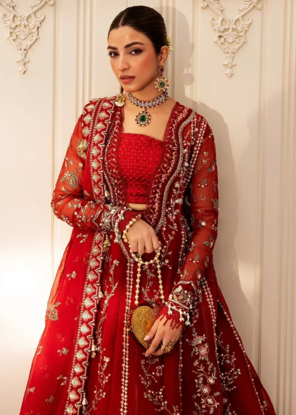 Alternative view of Festive Unstitched '25 by Sadaf Fawad Khan | Scarlet