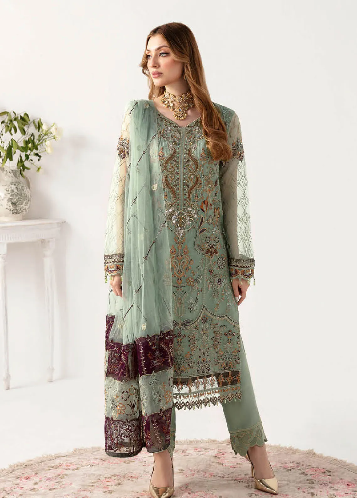 Minhal By Ramsha Unstitched Formal Collection 2024 Vol-11|RSH24M M-1108