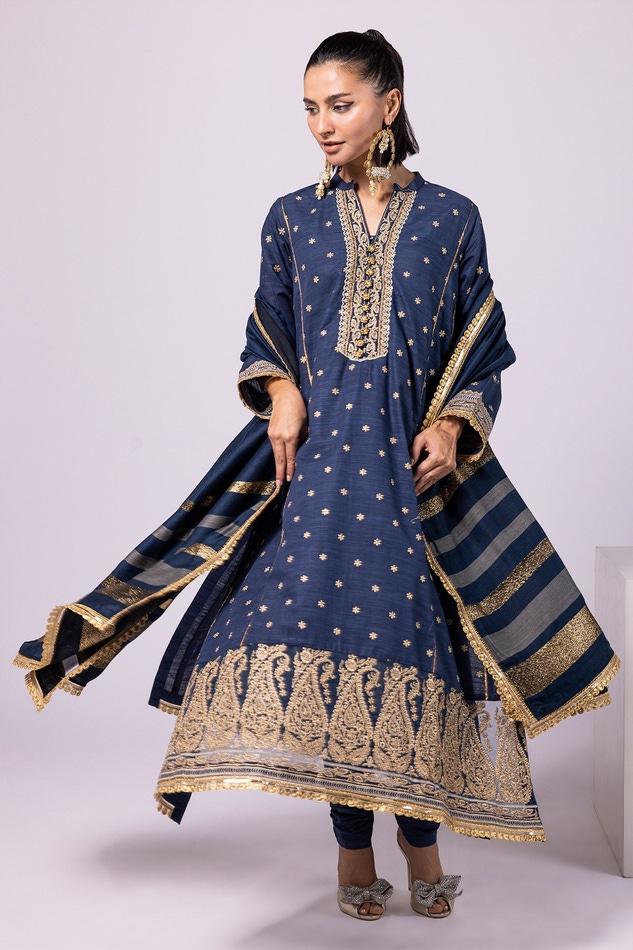 Khaadi Winter Collection'22 Vol-2 | OK22406 Blue (GZ-229) -
