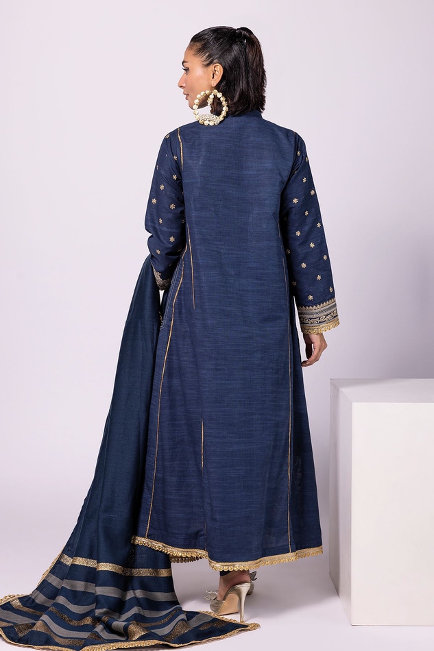 Khaadi Winter Collection'22 Vol-2 | OK22406 Blue (GZ-229) - - Image 4