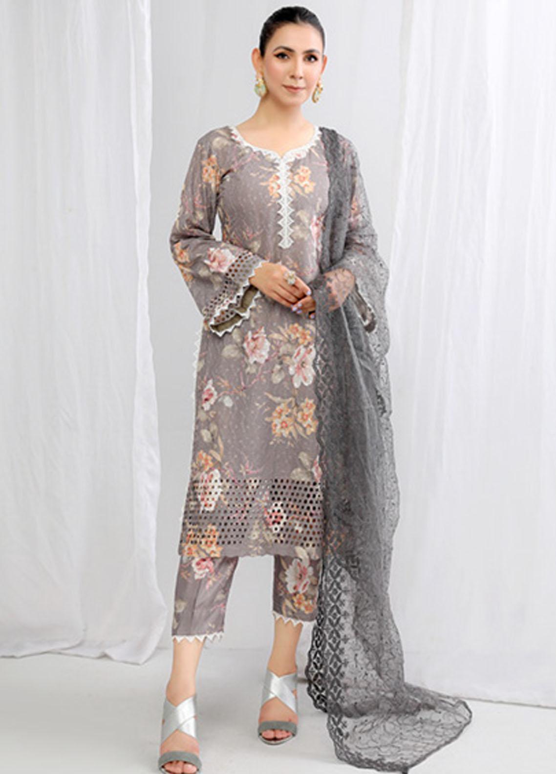PrintKari By Noorma Kaamal Chikankari | NK-DCP-08 (GZ-149) -