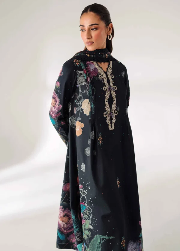 Alternative view of Qprints By Qalamkar Embroidered Lawn 2024 | QLM24QP AR-01 Aniqa