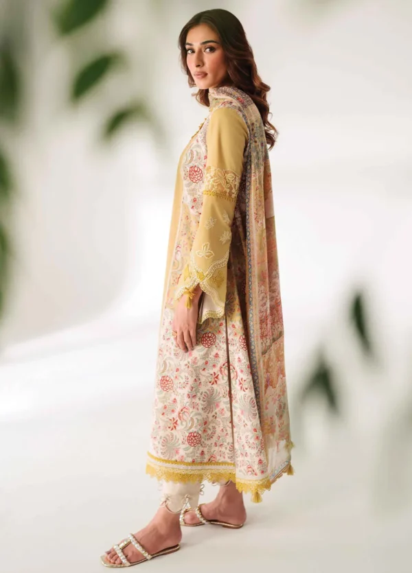 Alternative view of Qprints By Qalamkar Embroidered Lawn 2024 | QLM24QP AR-08 Anais