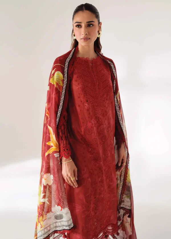 Alternative view of Qprints By Qalamkar Embroidered Lawn 2024 | QLM24QP AR-09 Renee