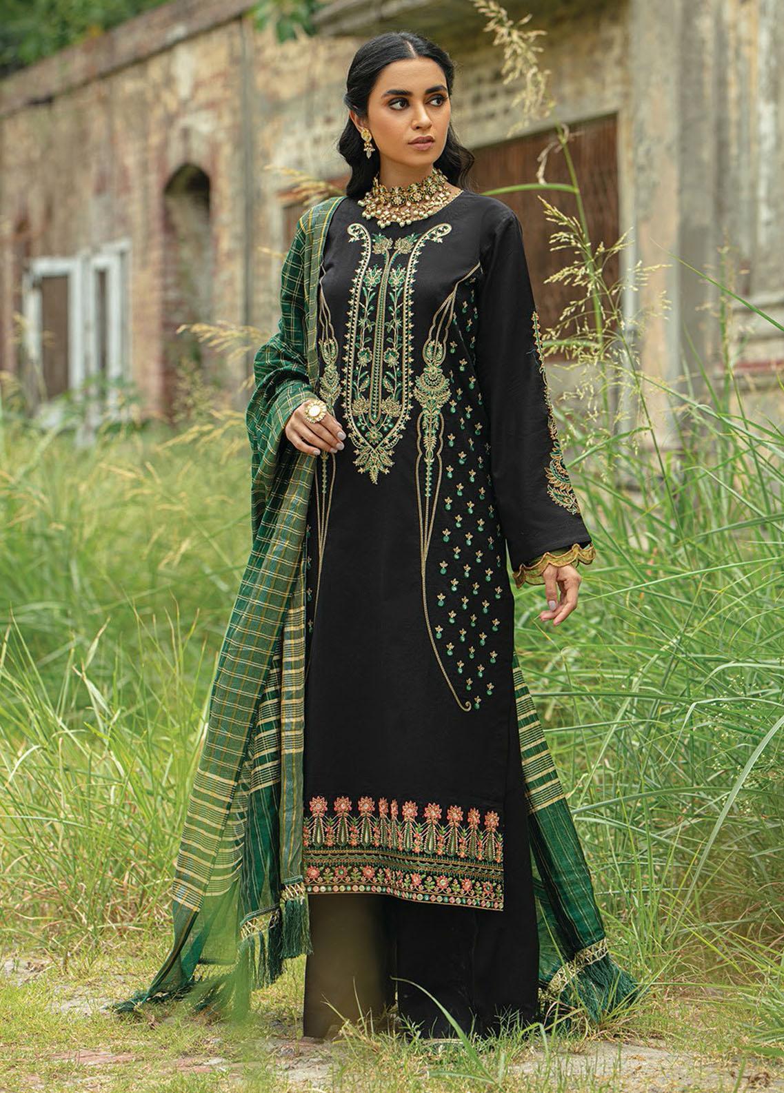 RajBari Embroidered Jacquard Suits RB22SS 6A - (GZ-38)