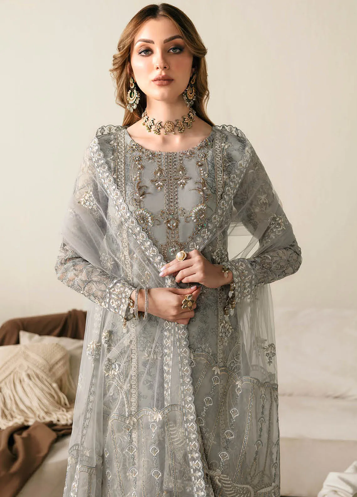 Ramsha Luxury Embroidered 2024 | E-108 - Image 3