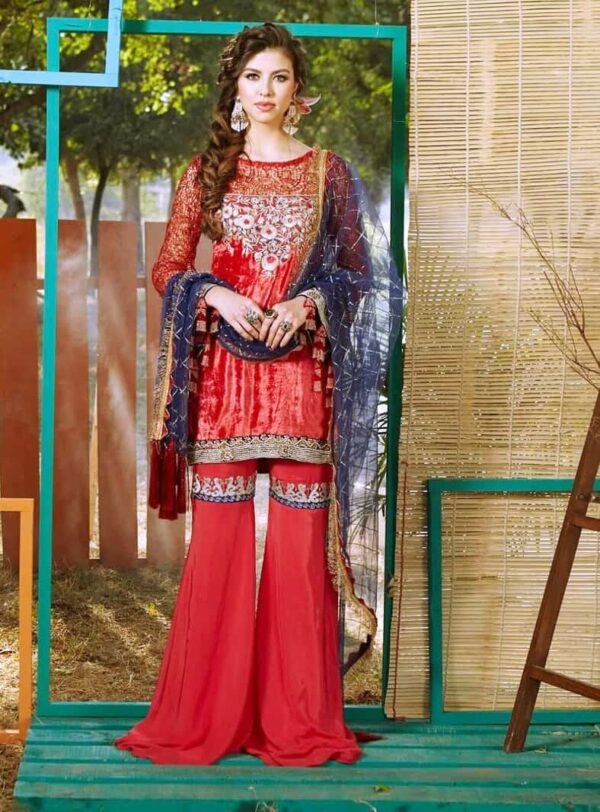 Alternative view of Zara Hayaat Festive Collection  - CRIMSON 20 W5 (SS-5119)
