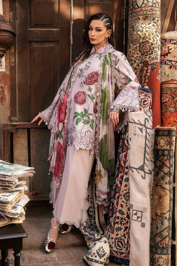 M Prints Maria B | Embroidered Cambric Suit – Lilac (MPT-3109-A)