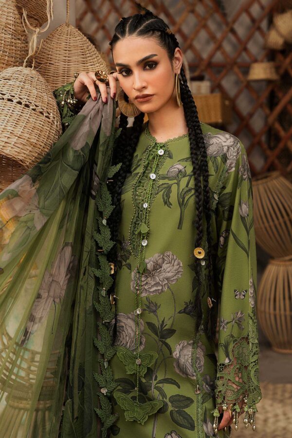 M Prints Maria B | Embroidered Cambric Suit – Green (MPT-3109-B)